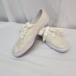 Keds Size 9.5 Women's Champion Glitter Lace Up Sneaker NWOB FF